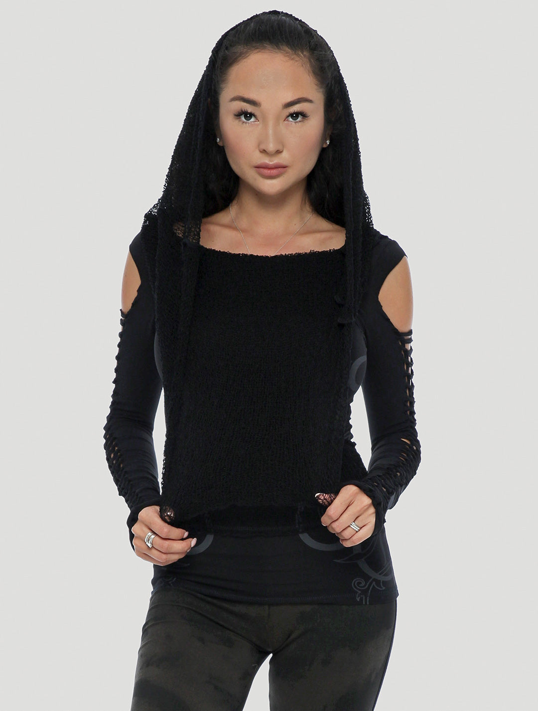 Long Neck Top Long Sleeves - Psylo Fashion