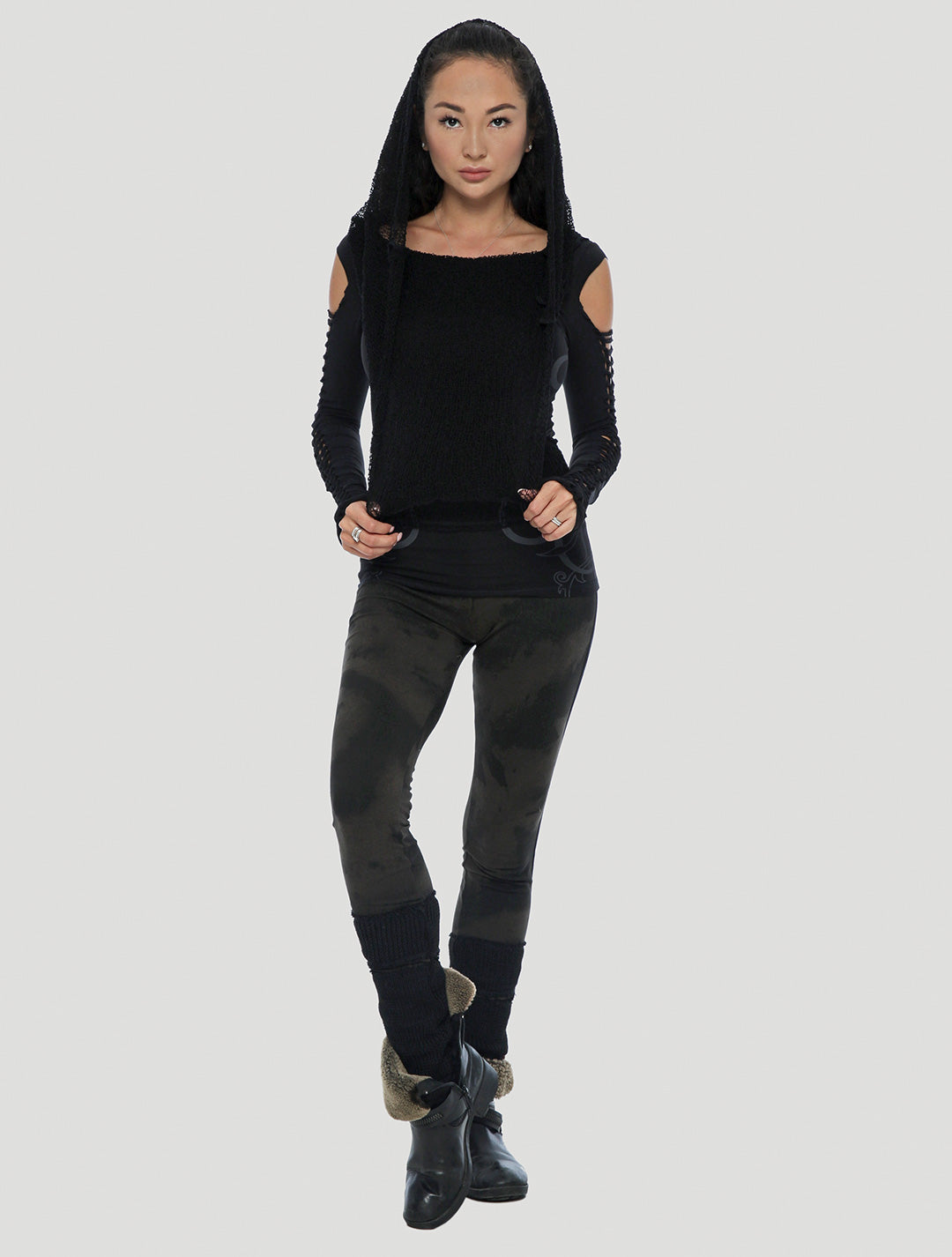 Long Neck Top Long Sleeves - Psylo Fashion