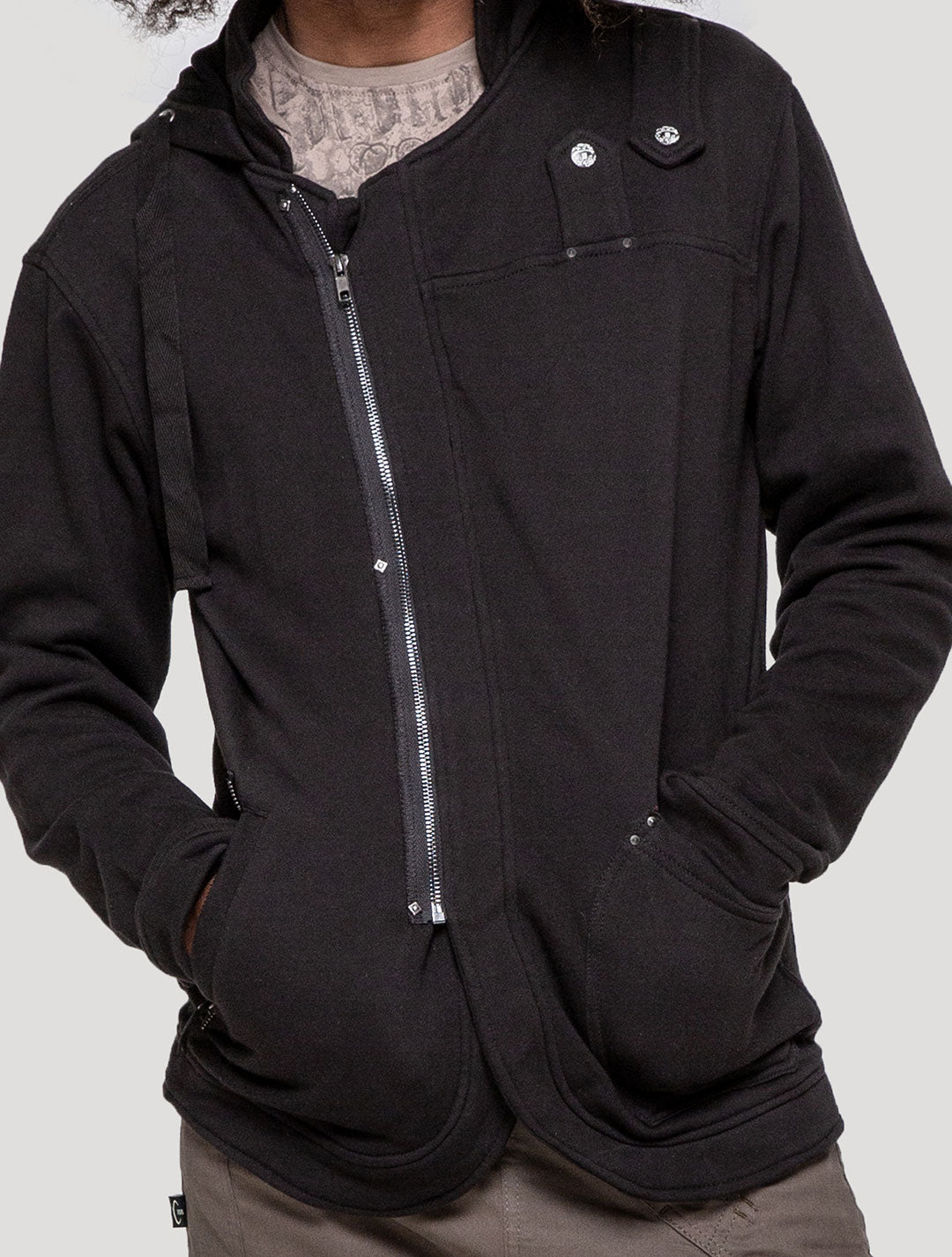 Black LPG Rmx Hooded Jacket - Psylo Fashion