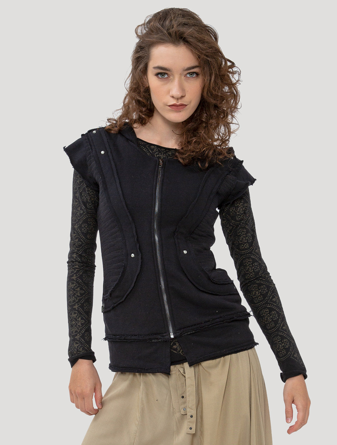 Black Mad Max Rmx Hoodie Vest