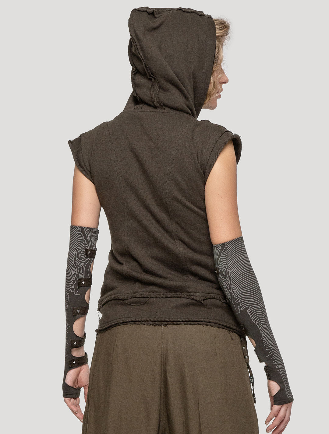 Olive green Mad Max Rmx Hoodie Vest