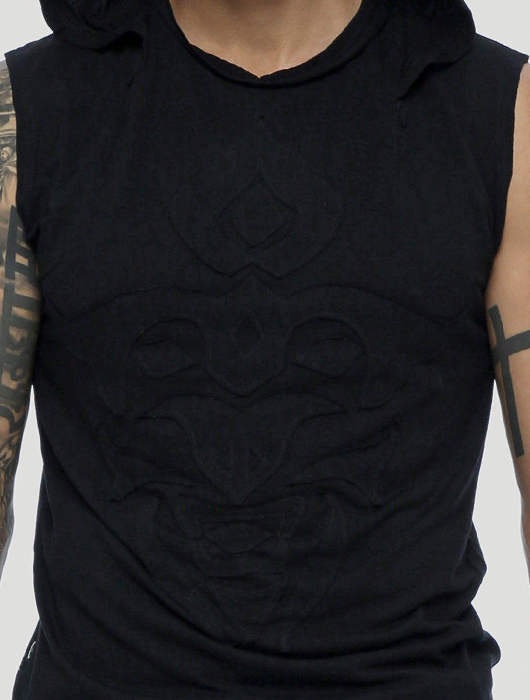 Mask Sleeveless Hoodie - Psylo Fashion