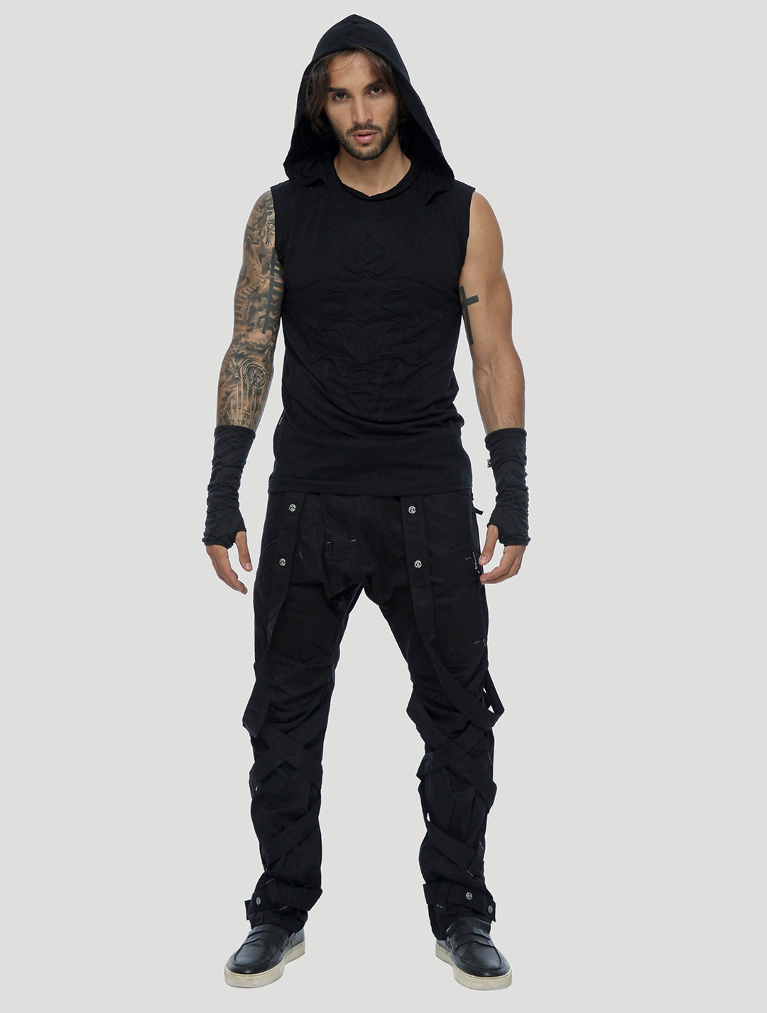 Mask Sleeveless Hoodie - Psylo Fashion