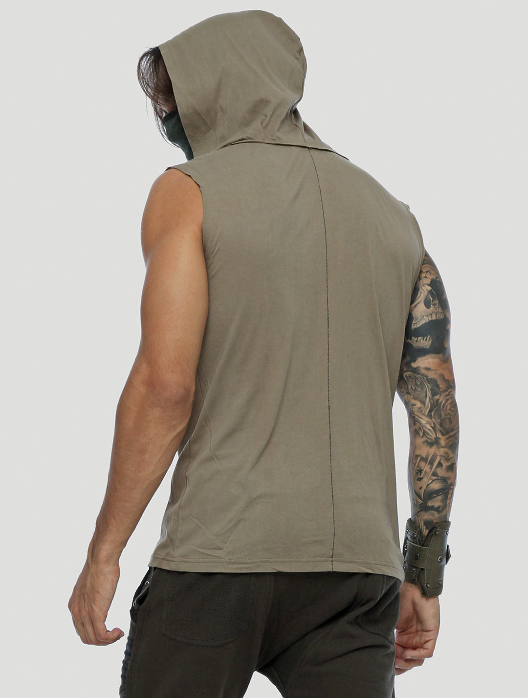 Mask Sleeveless Hoodie - Psylo Fashion