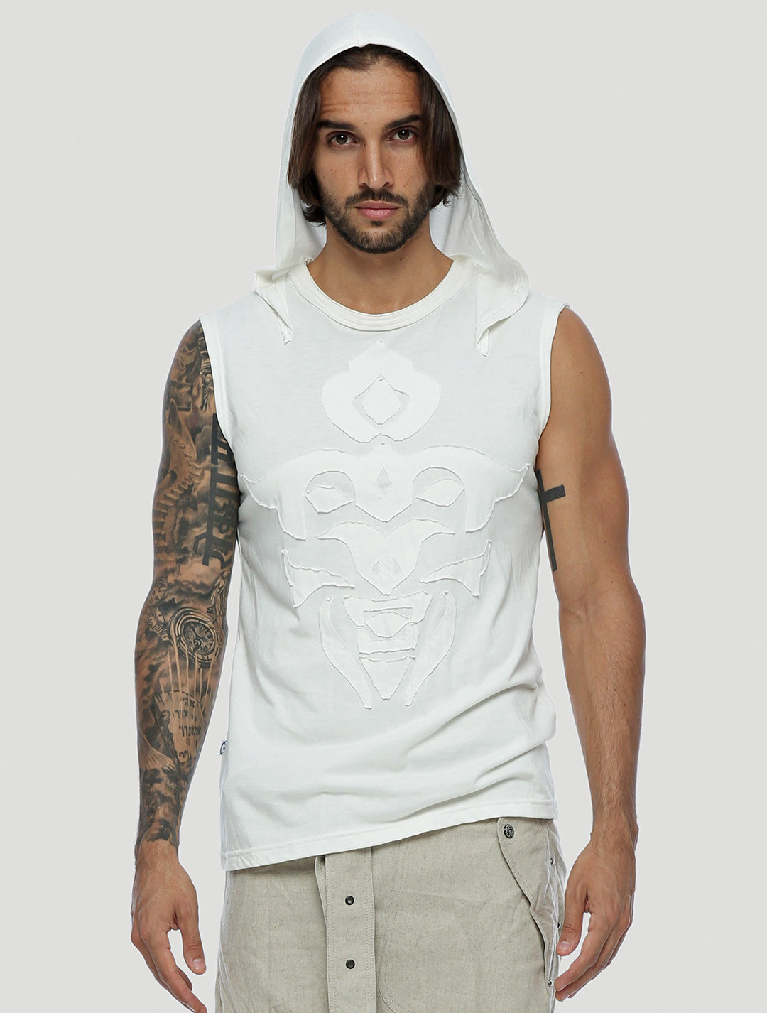 Mask Sleeveless Hoodie - Psylo Fashion