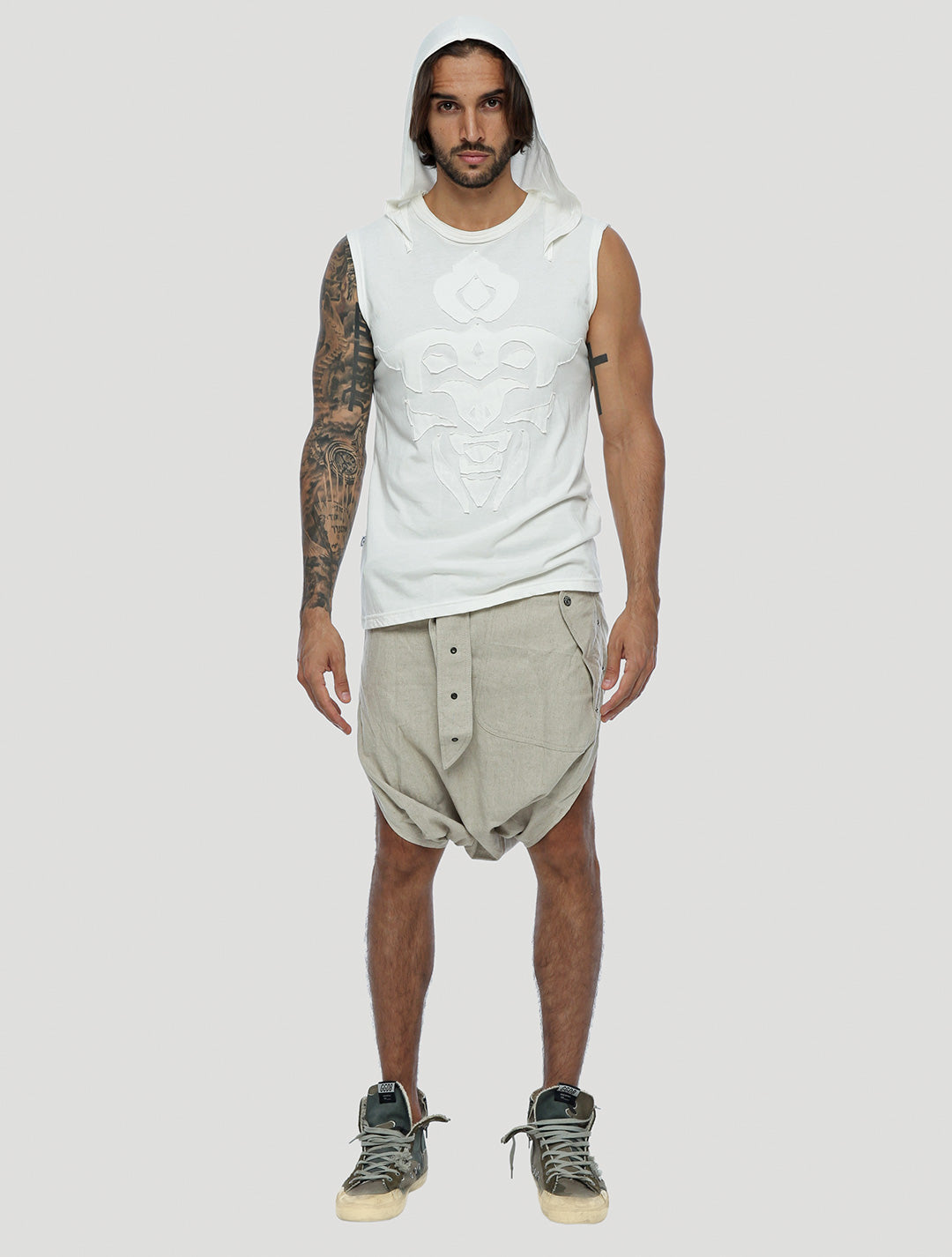 Mask Sleeveless Hoodie - Psylo Fashion