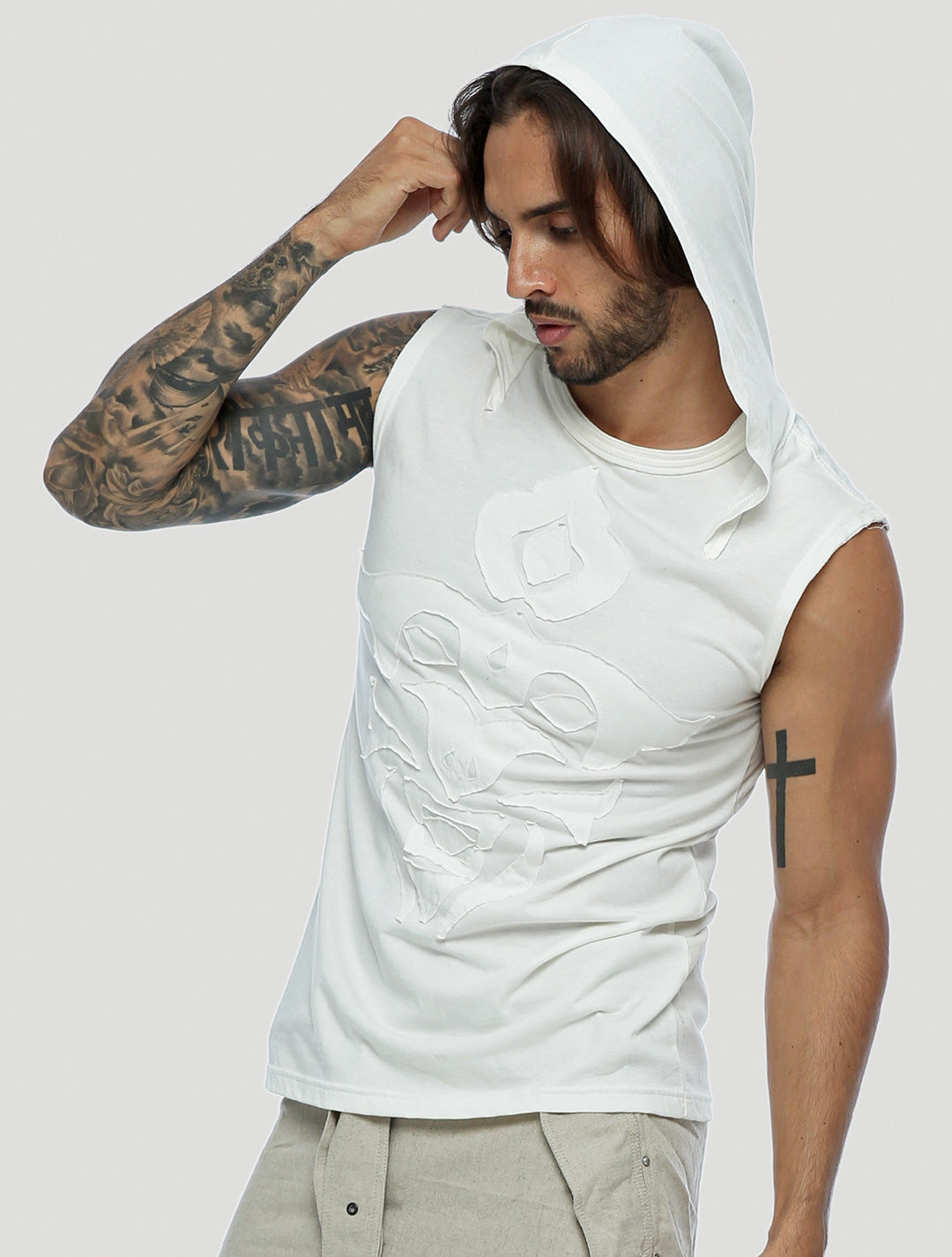 Mask Sleeveless Hoodie - Psylo Fashion