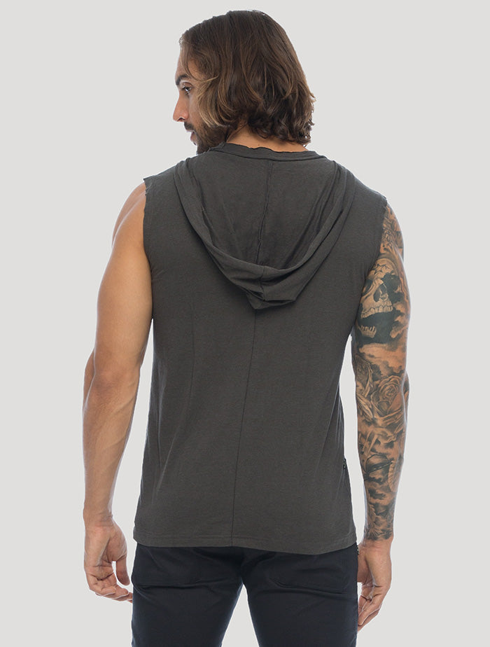 Mask Sleeveless Hoodie - Psylo Fashion