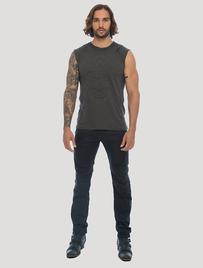 Mask Sleeveless Hoodie - Psylo Fashion
