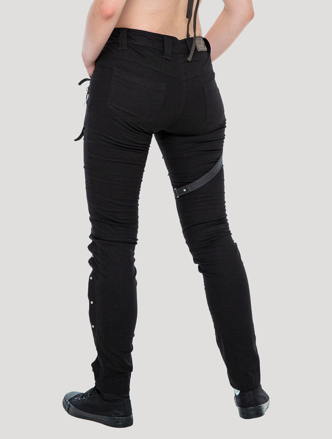 Black 'Masa' Rmx Pencil Pants by Psylo Fashion