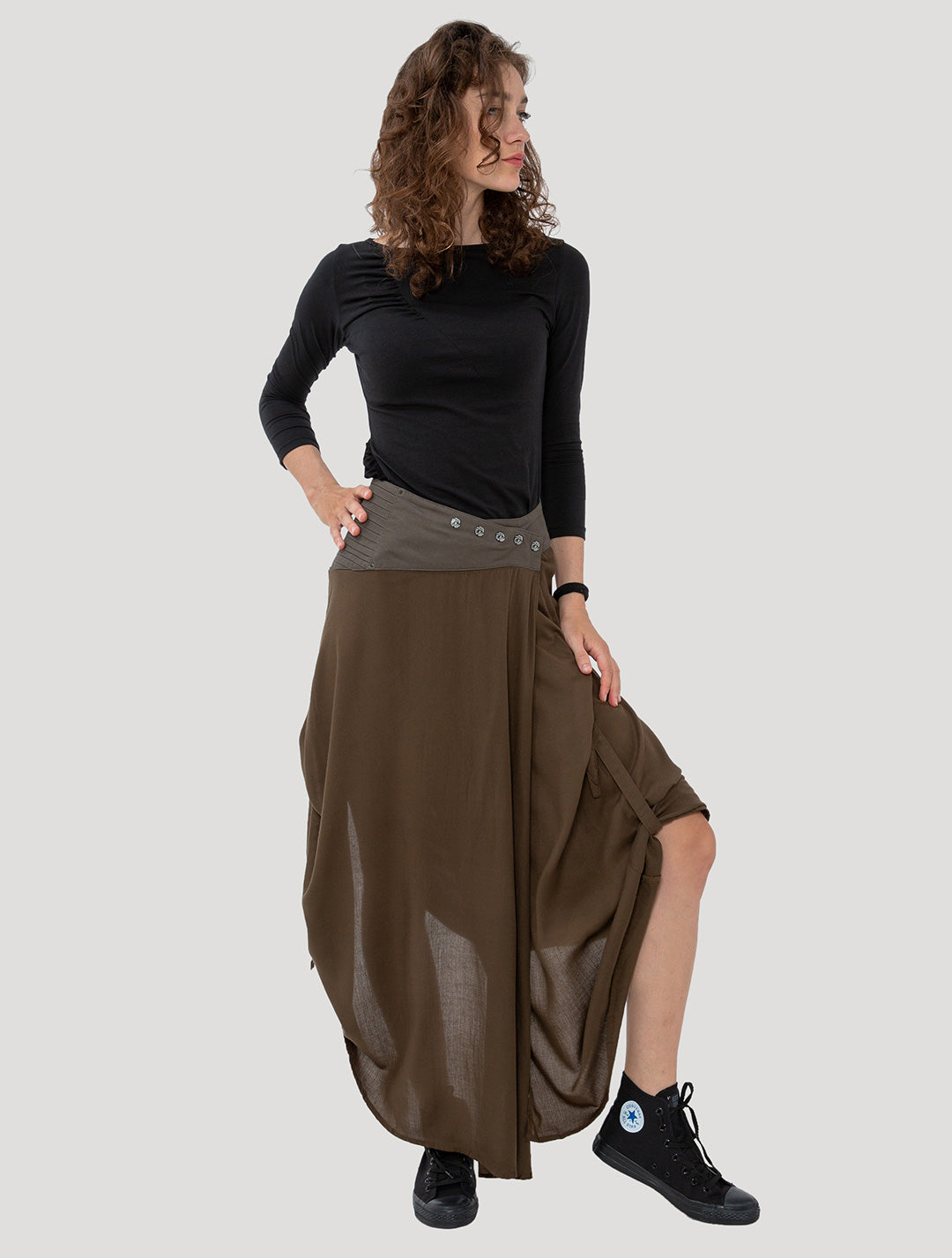 Nana Wrap Long Skirt - Psylo Fashion