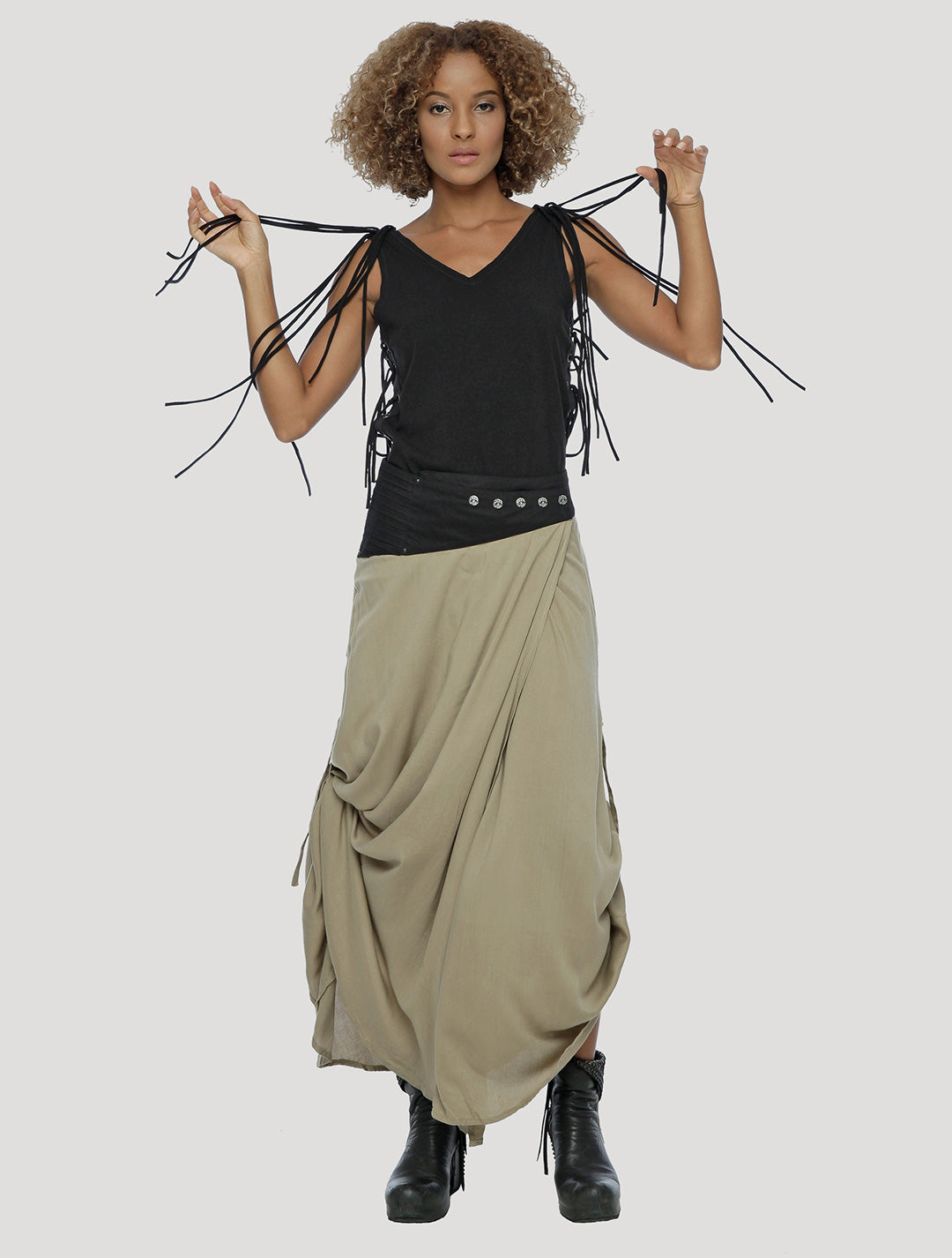 Nana Wrap Long Skirt - Psylo Fashion