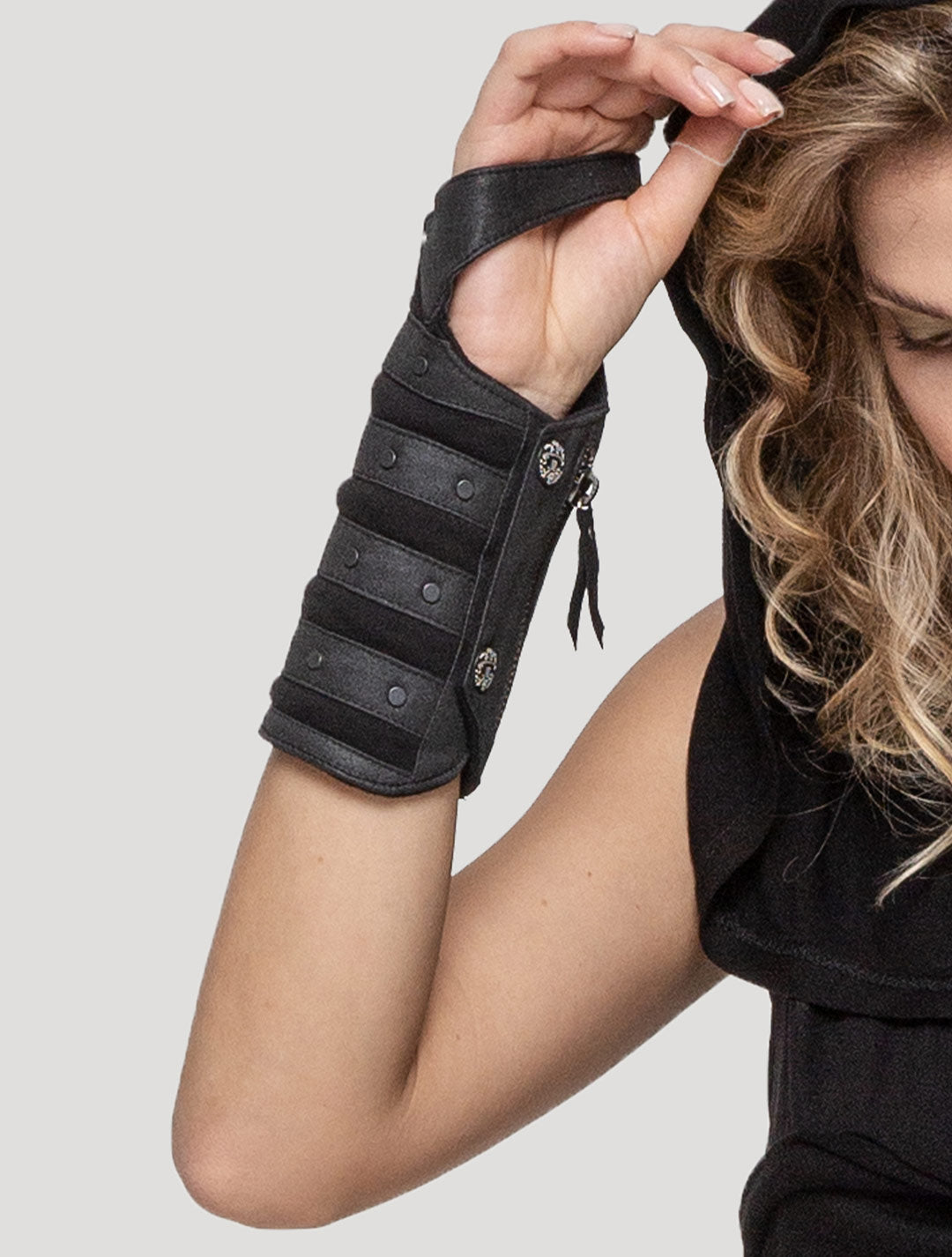 Black  'Pocket' 100% Cotton Armband - Psylo Fashion