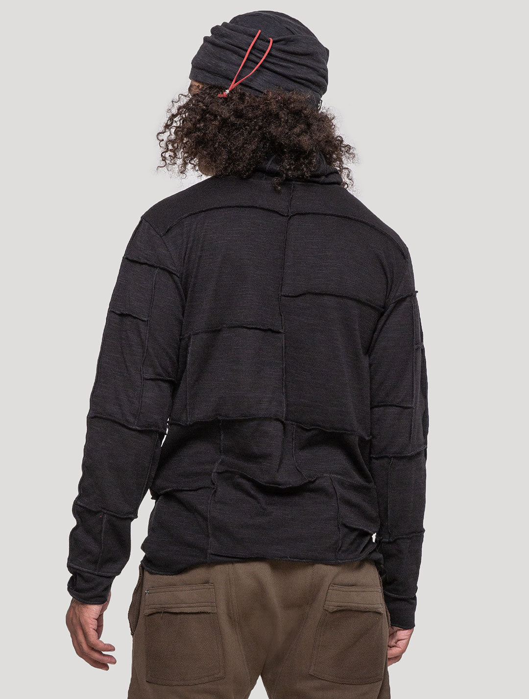 Black Patchwork Jumper - Psylo Fashion