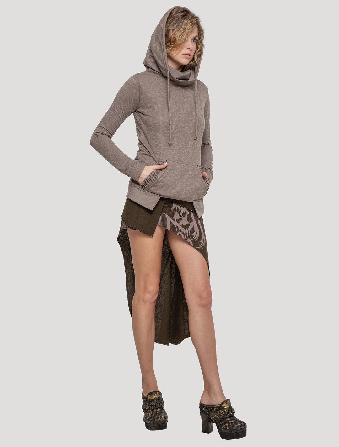 Cement Samu Turtle Neck Sweater - Psylo Fashion