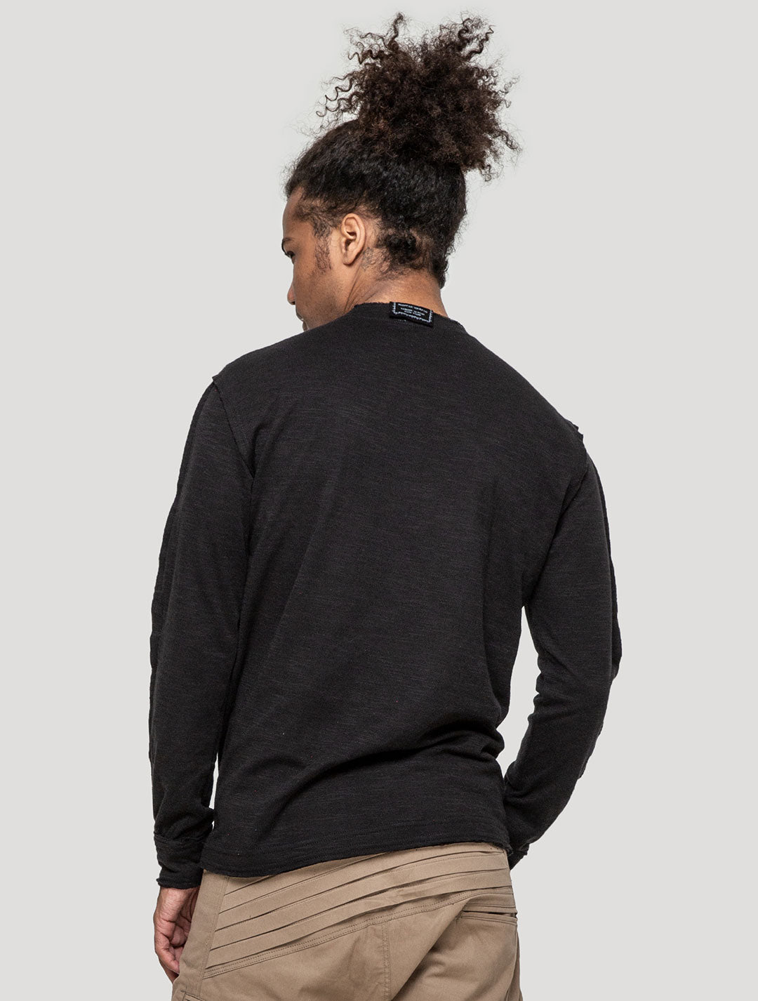 Black Slub Tee - Psylo Fashion