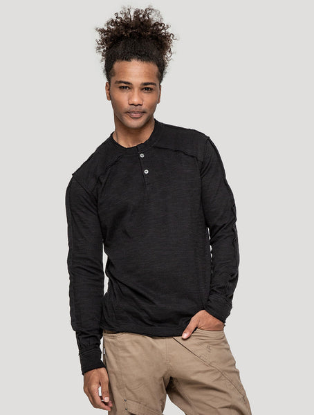 Black Slub Tee - Psylo Fashion