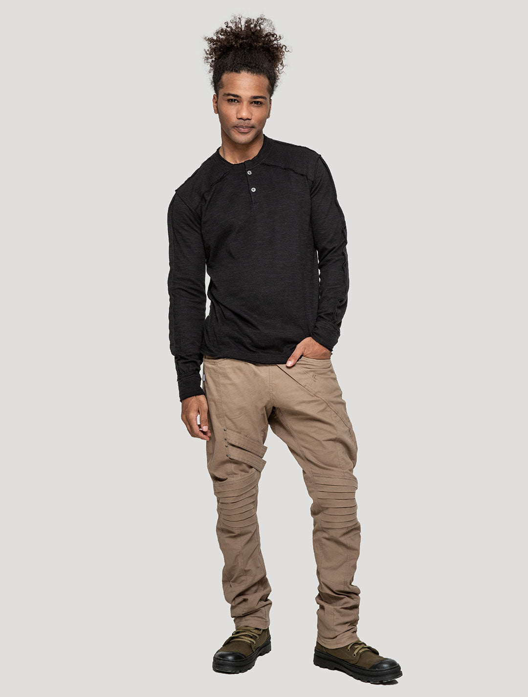 Black Slub Tee - Psylo Fashion