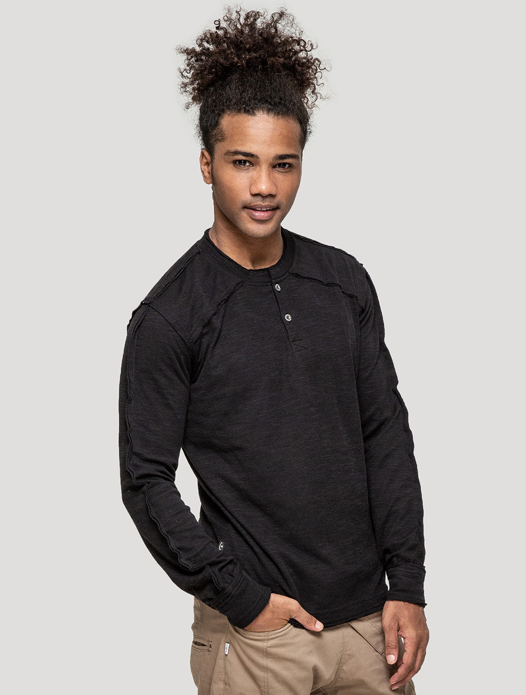 Black Slub Tee - Psylo Fashion