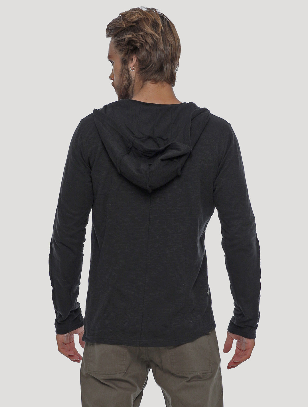 Black Slit Hoodie Jumper - Psylo Fashion