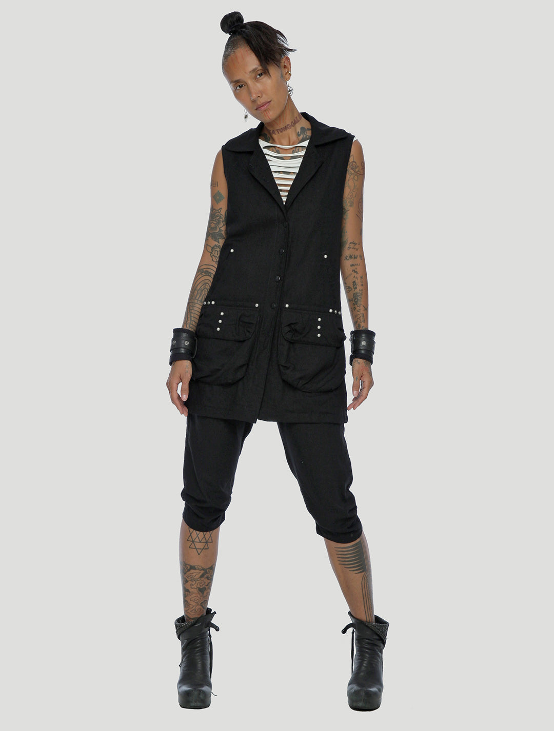 Slow Rebel Vest made from Linen & Cotton - Psylo Fashion