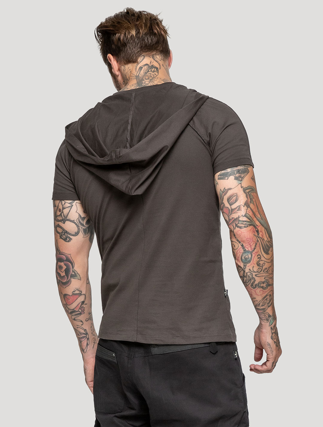 Shelter Short Sleeves Hoodie Tee - Psylo Fashion