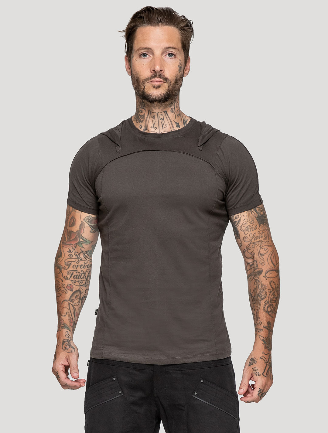 Shelter Short Sleeves Hoodie Tee - Psylo Fashion