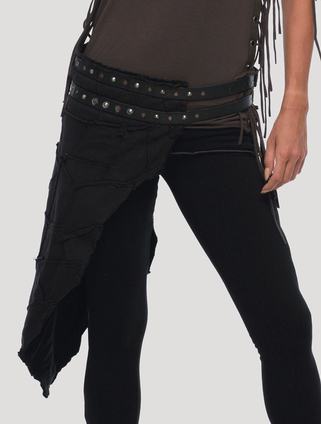 Sideway Pecoa Patched Skirt - Psylo Fashion