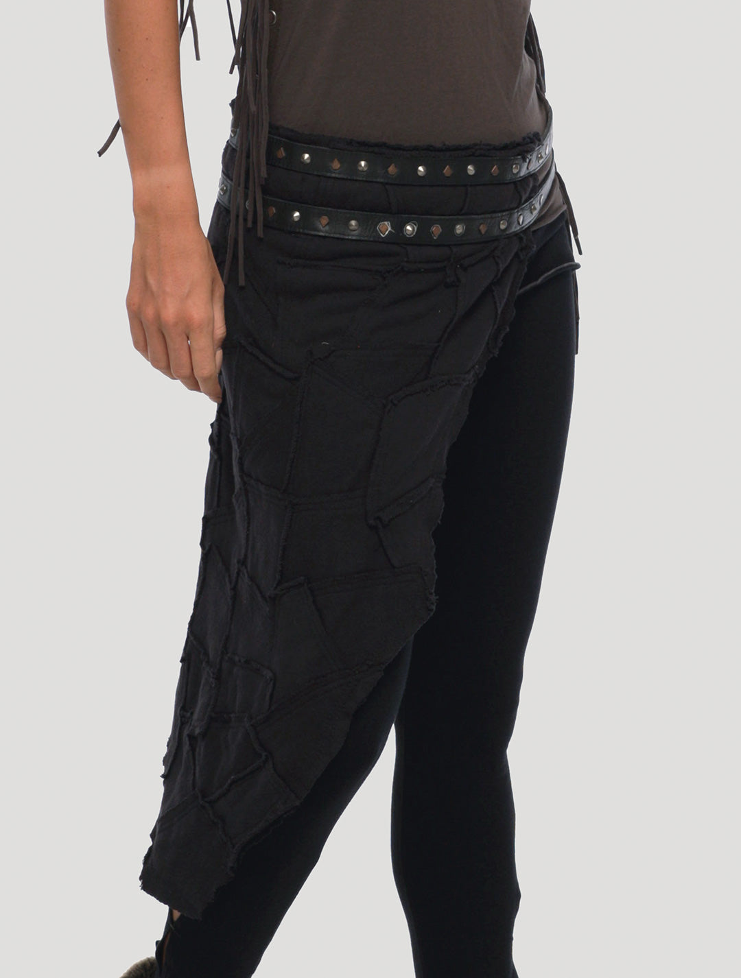 Sideway Pecoa Patched Skirt - Psylo Fashion