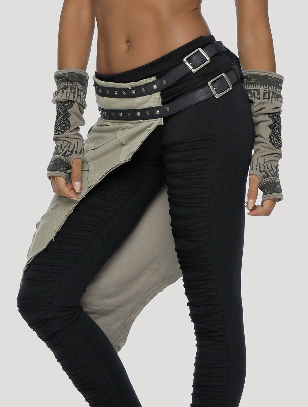 Sideway Pecoa Patched Skirt - Psylo Fashion