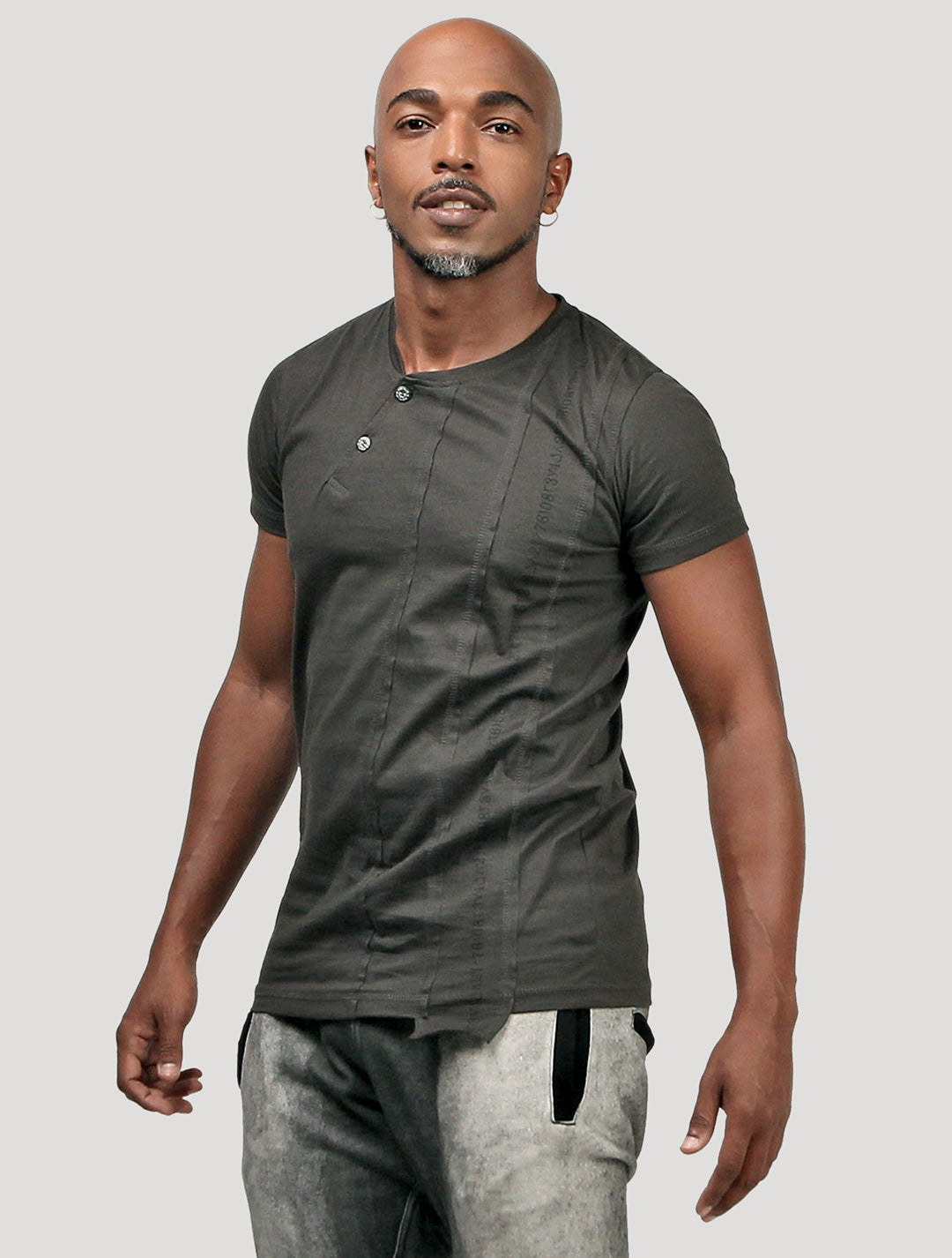 Serial Asymmetric T Shirt - Psylo Fashion