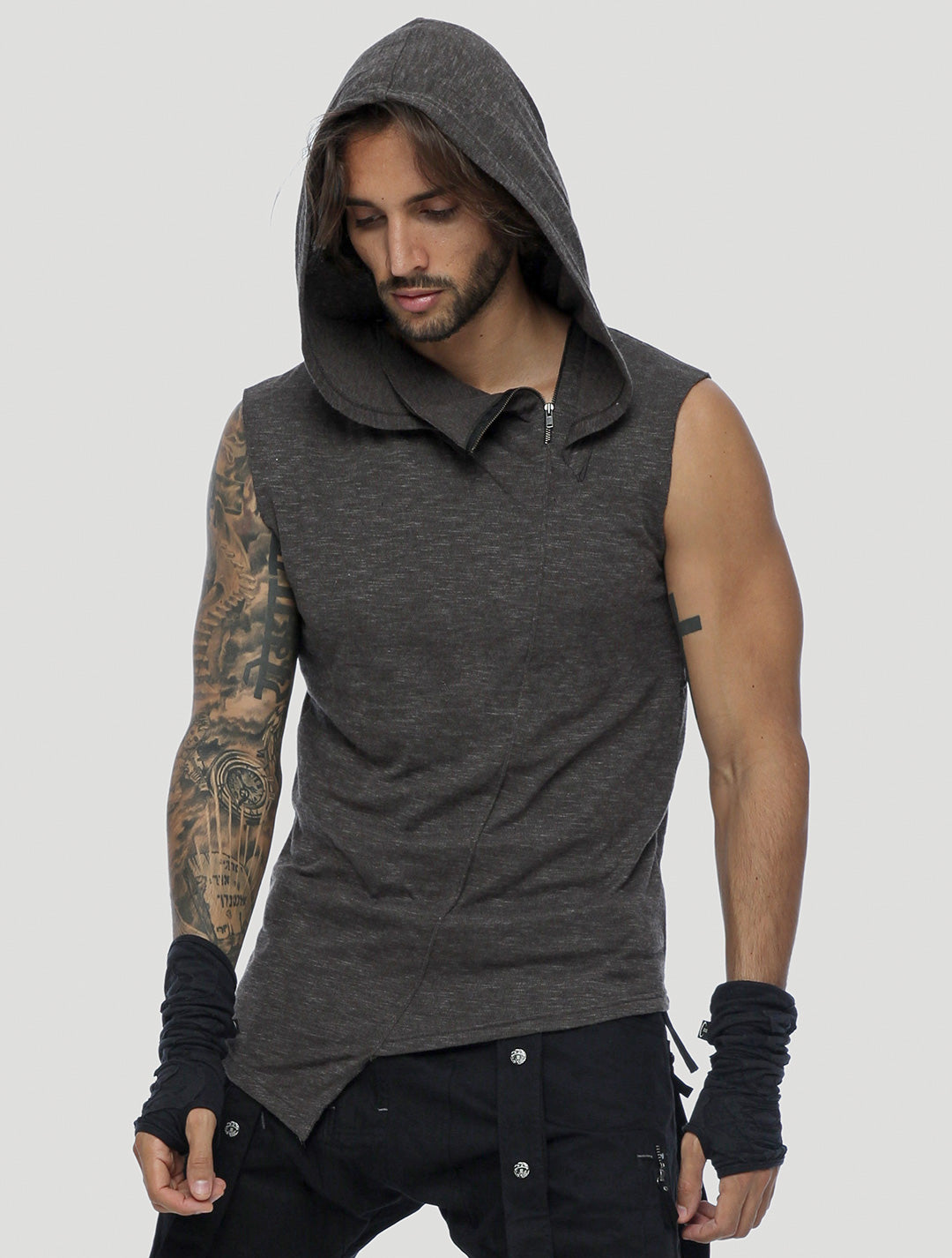 Shemesh Sleeveless Hooded Tee - Psylo Fashion