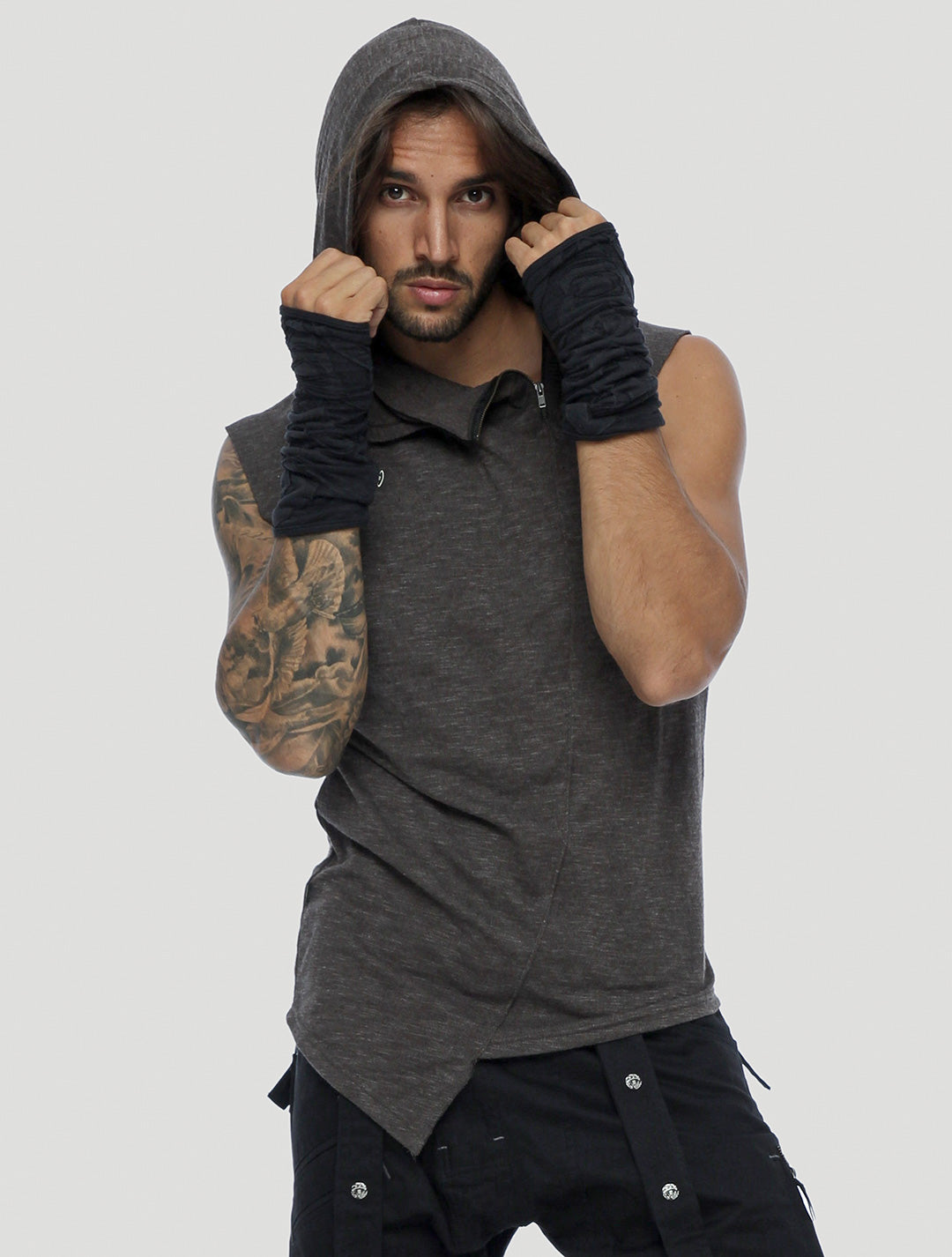 Shemesh Sleeveless Hooded Tee - Psylo Fashion