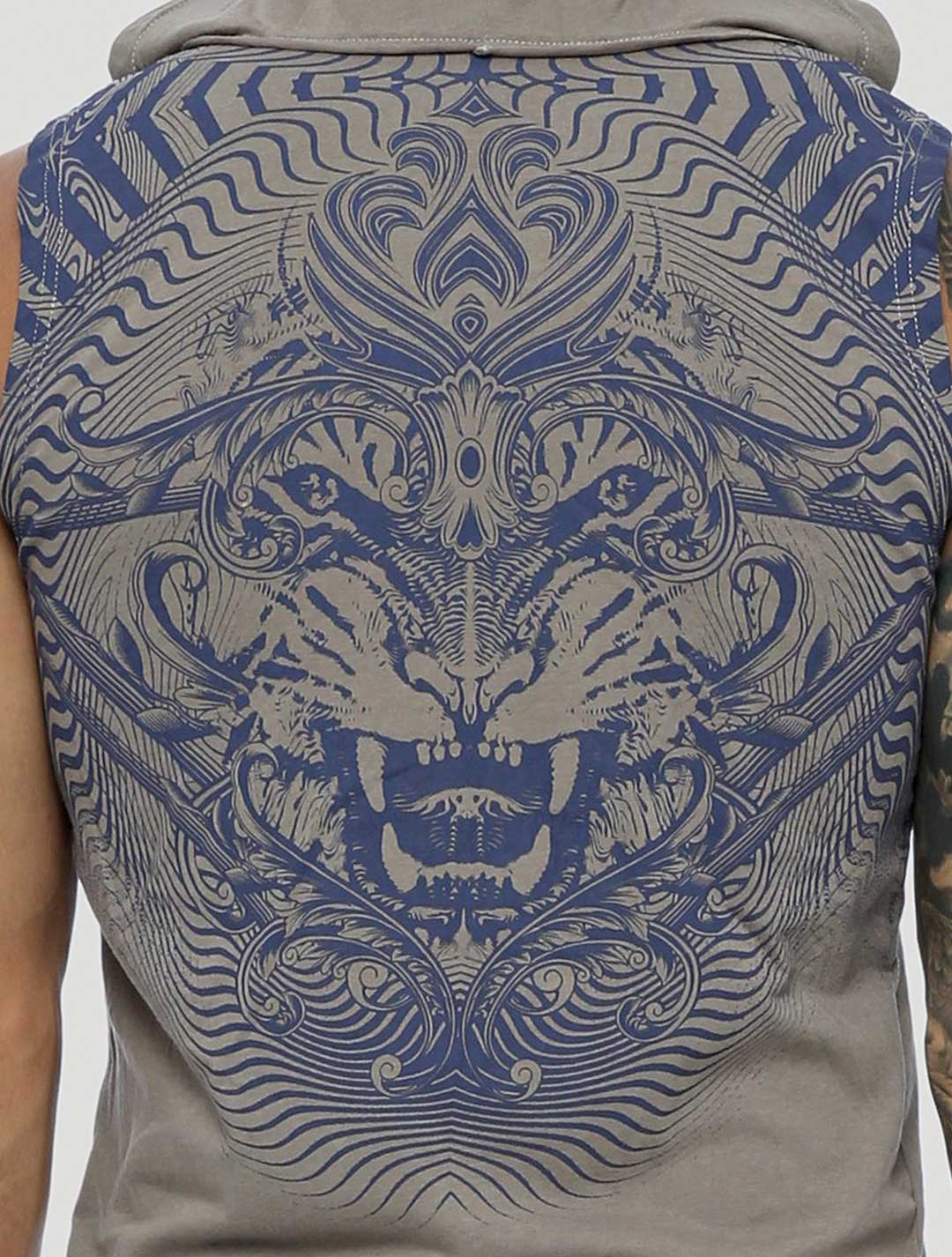 Tiger Sleeveless Hoodie - Psylo Fashion