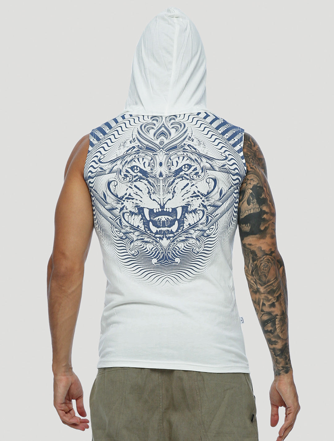 Tiger Sleeveless Hoodie - Psylo Fashion