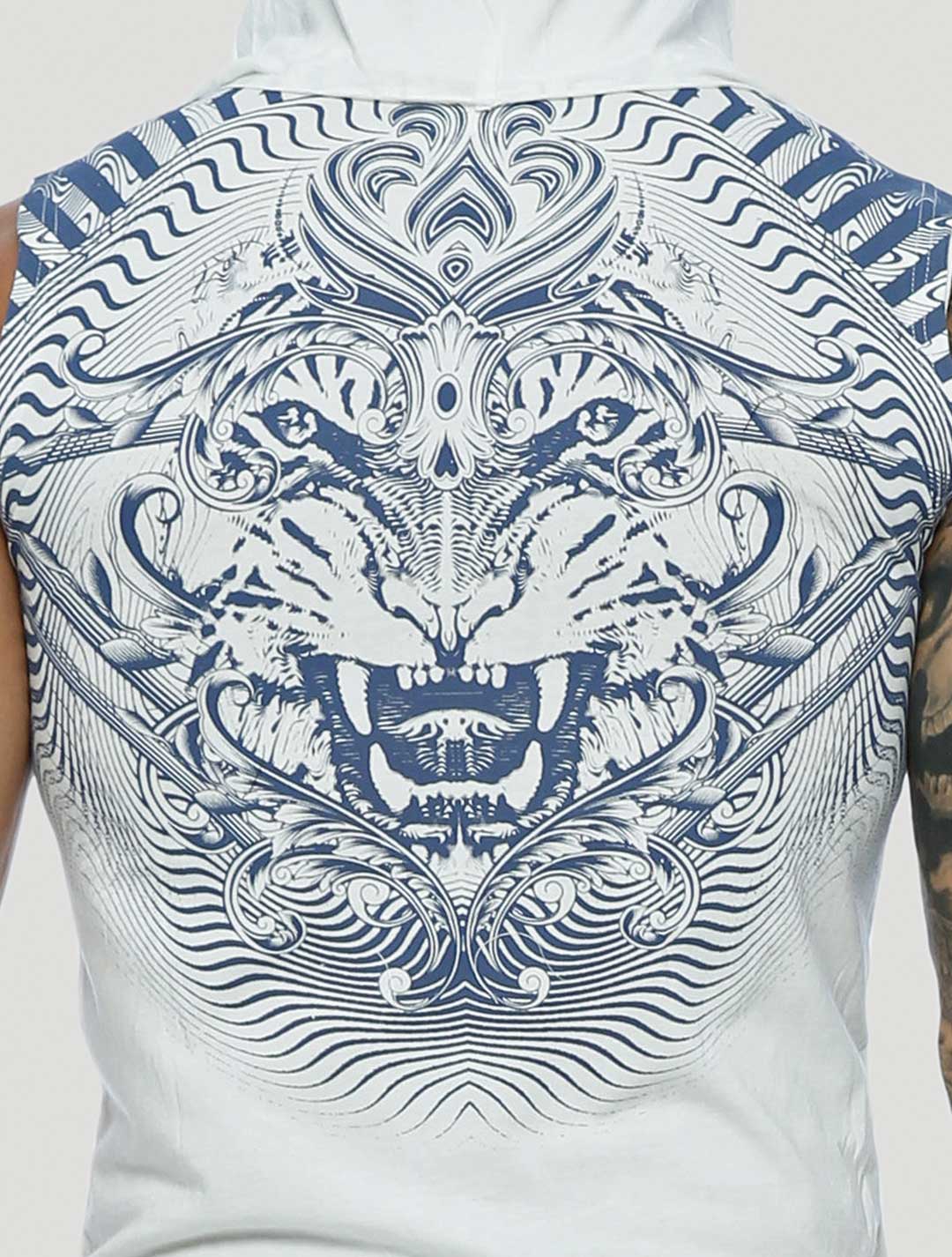 Tiger Sleeveless Hoodie - Psylo Fashion