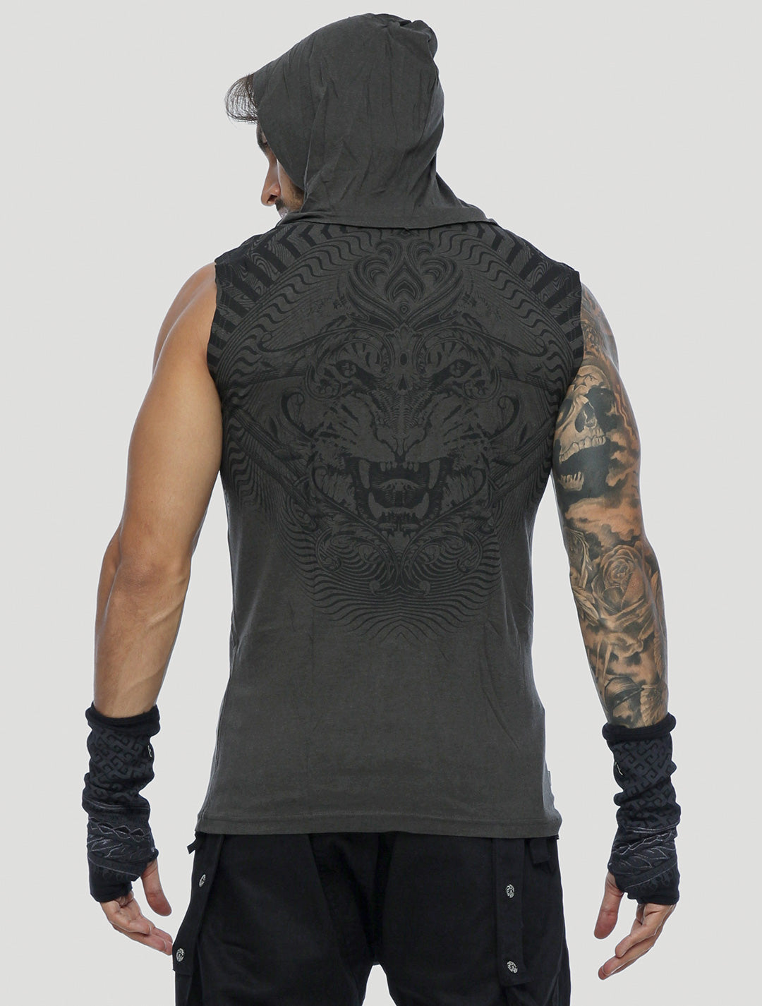 Tiger Sleeveless Hoodie - Psylo Fashion