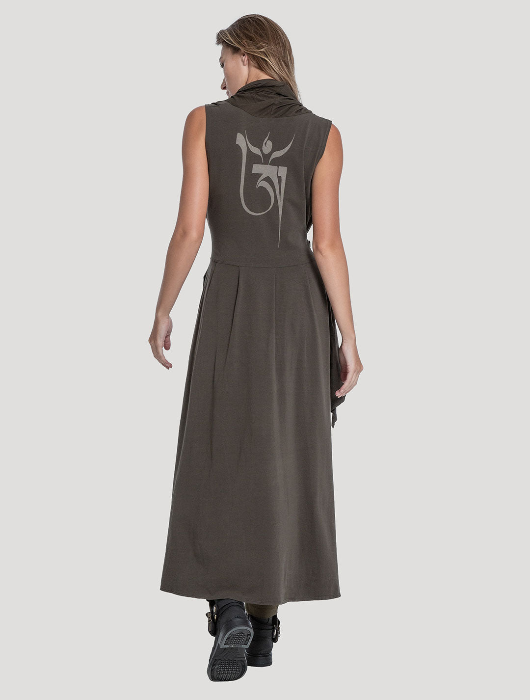 Virgin Hooded Long Kaftan - Psylo Fashion