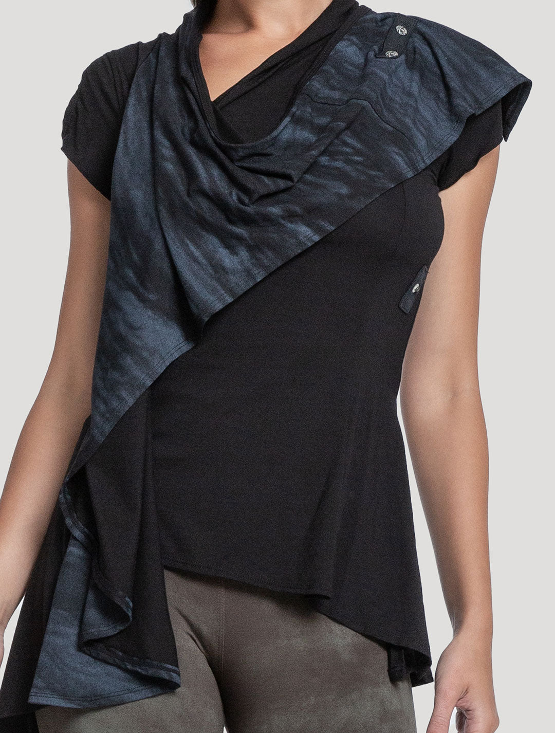 'Virgo' Black Top - Psylo Fashion