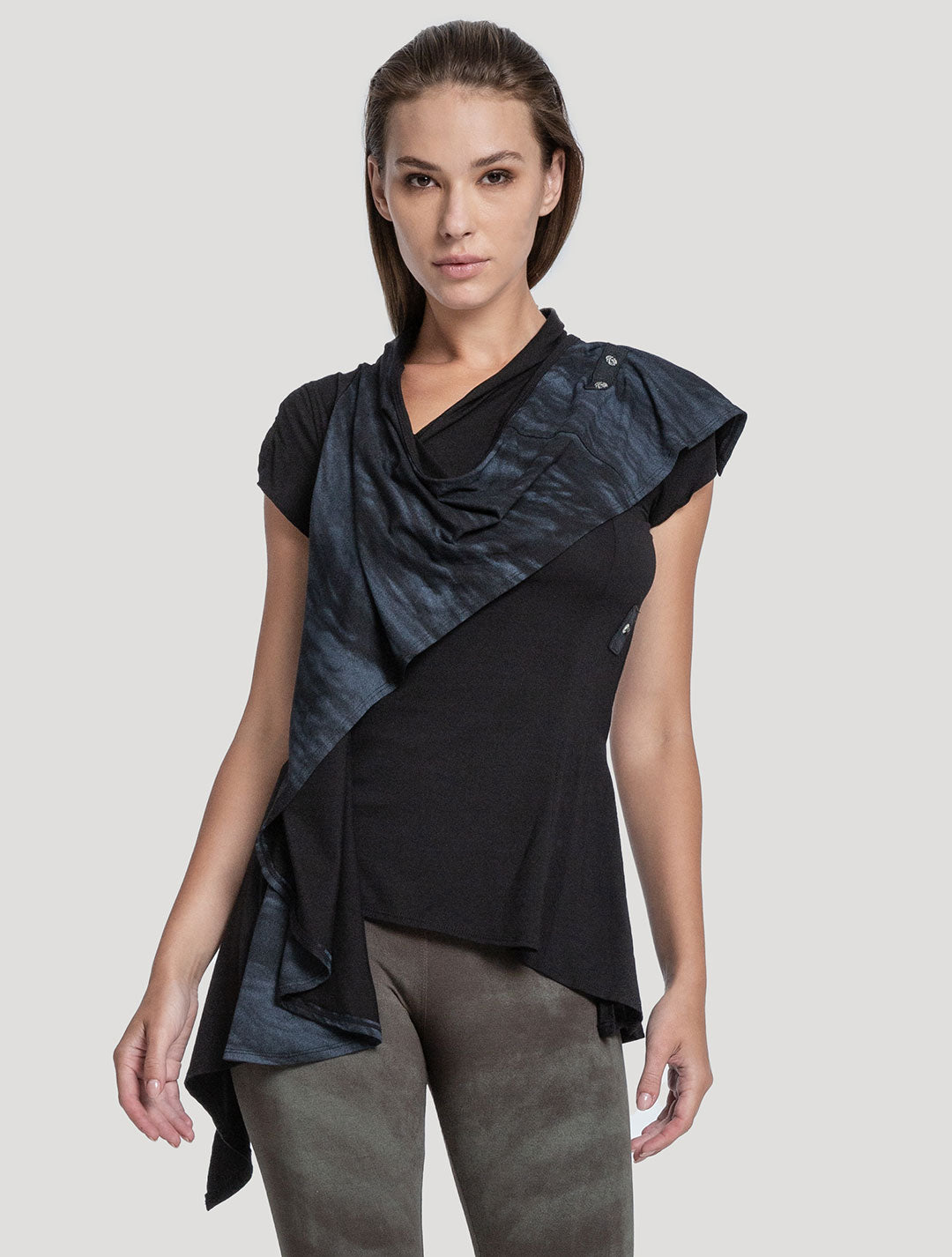'Virgo' Black Top - Psylo Fashion