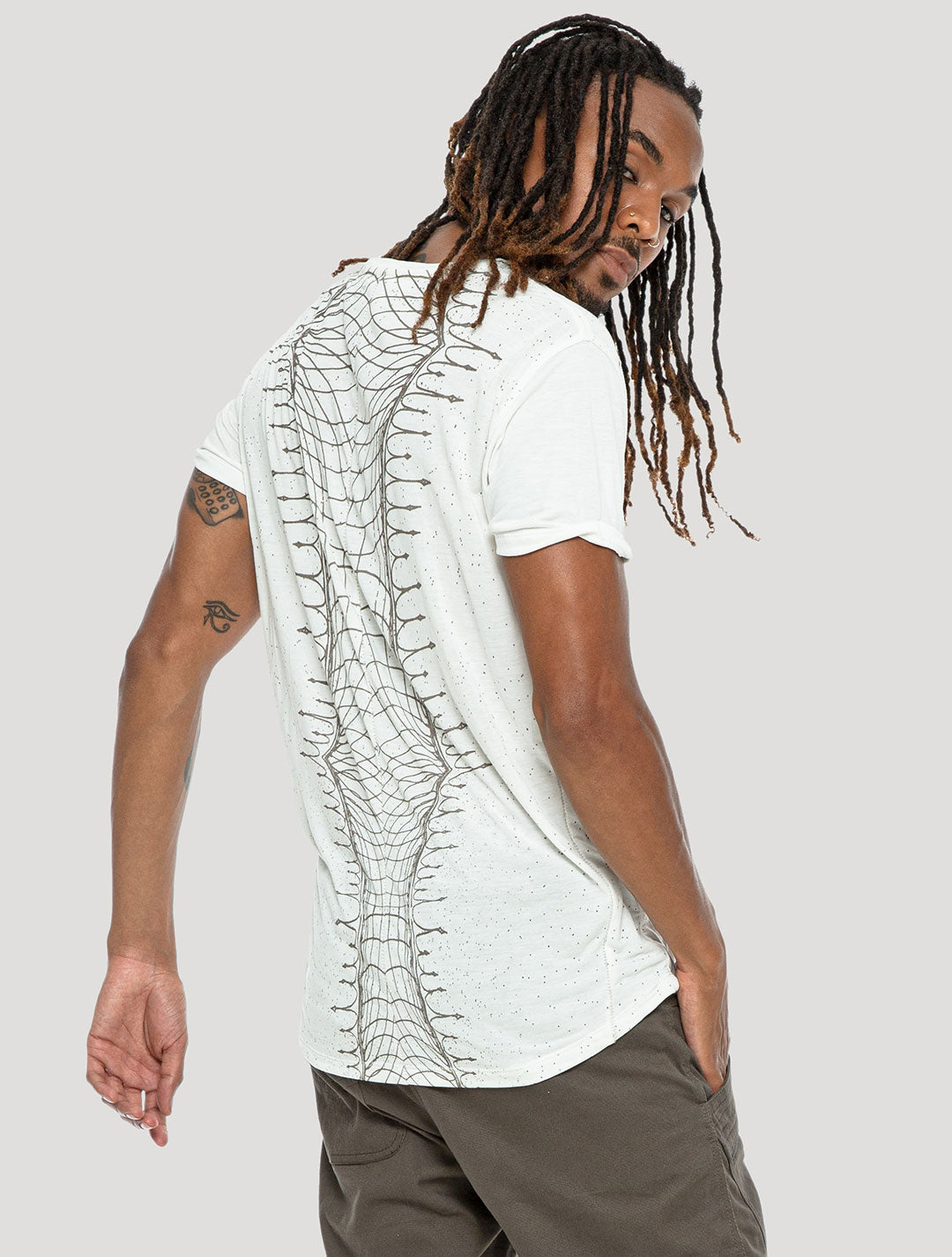 'Vortex' 100% Bamboo Printed T-shirt by Psylo Fashion