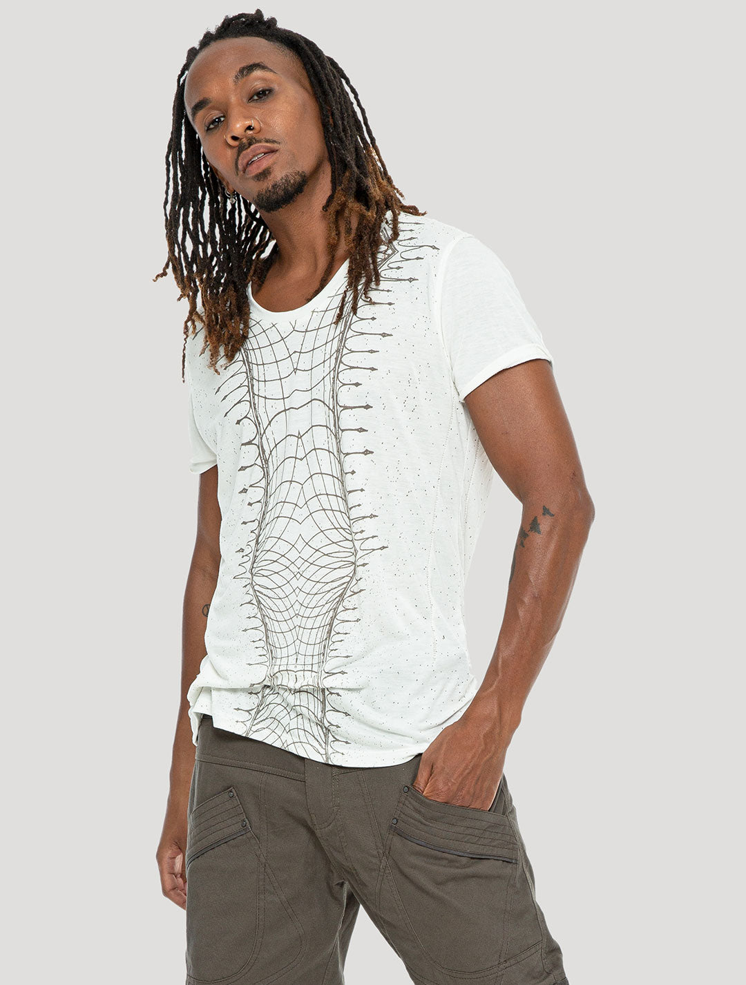 'Vortex' 100% Bamboo Printed T-shirt by Psylo Fashion