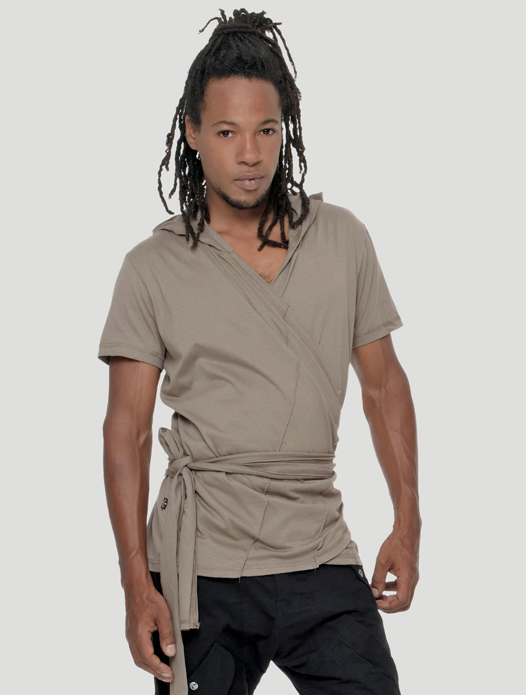 Wu Mei Hoodie Wrap Top - Psylo Fashion