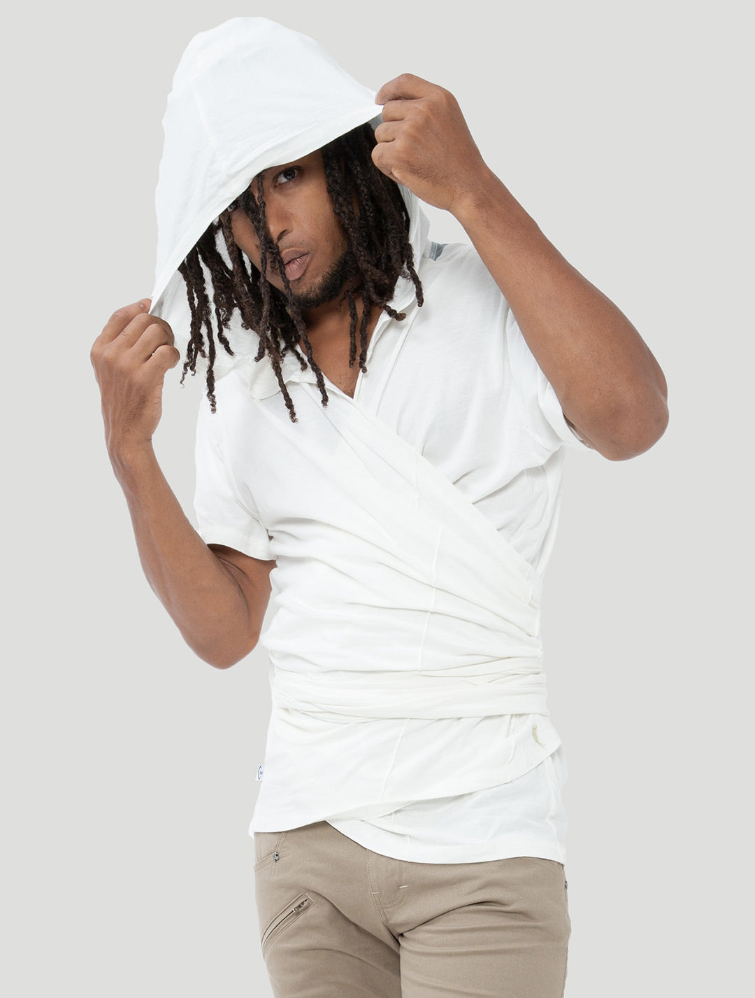 Wu Mei Hoodie Wrap Top - Psylo Fashion