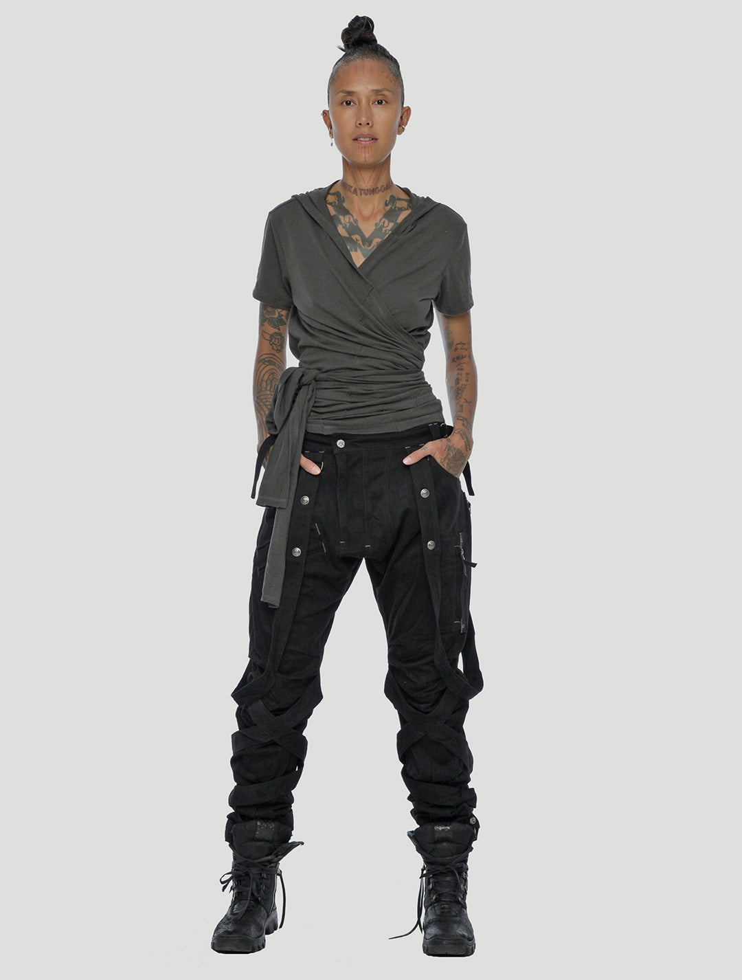 Wu Mei Hoodie Wrap Top - Psylo Fashion