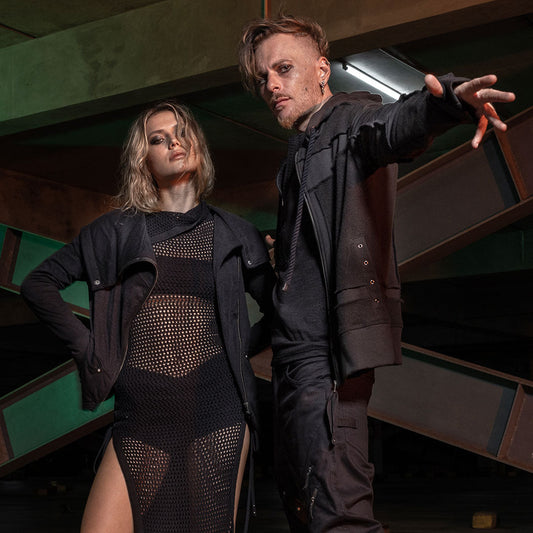 ALT-outfits rooted in punk heritage, rewired through a cyber-industrial lens