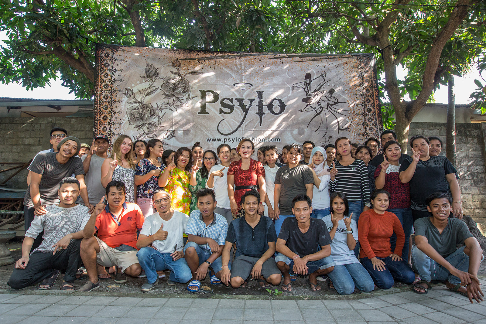 Psylo fashion Bali team the people who make ethical streetwear at Psylo