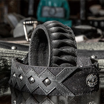 Couple wearing Psylo fashion's street-style accessories: original hats, caps, neck-warmers, scarves, chokers, gloves, arm-warmers, wristbands, belts, bags, festival pocket belts and leg warmers