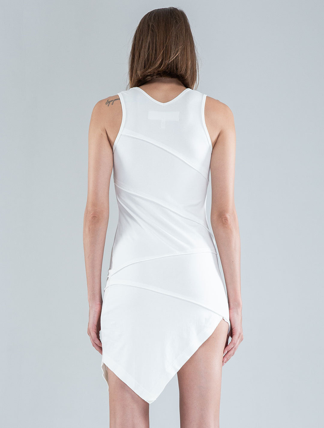 Acacia Sleeveless Mini Asymmetric Dress - Psylo Fashion