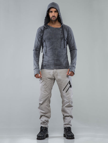Albini Hooded Henley Sweater